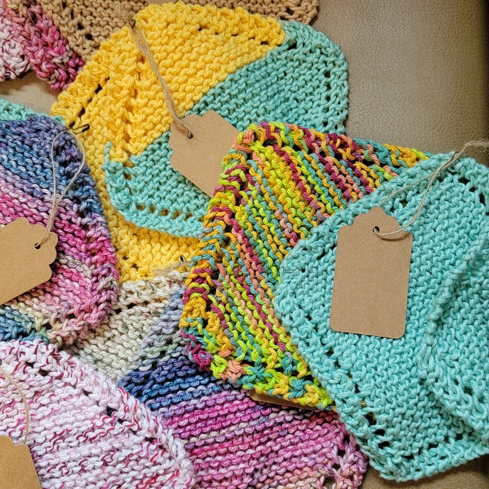 Hand Knit Cotton Dishcloths